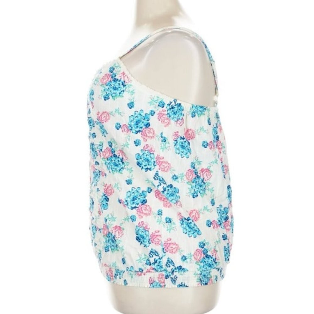 NWT Torrid White Babydoll Floral Pink & Blue Sleeveless Blouse Size 2X - Picture 2 of 6